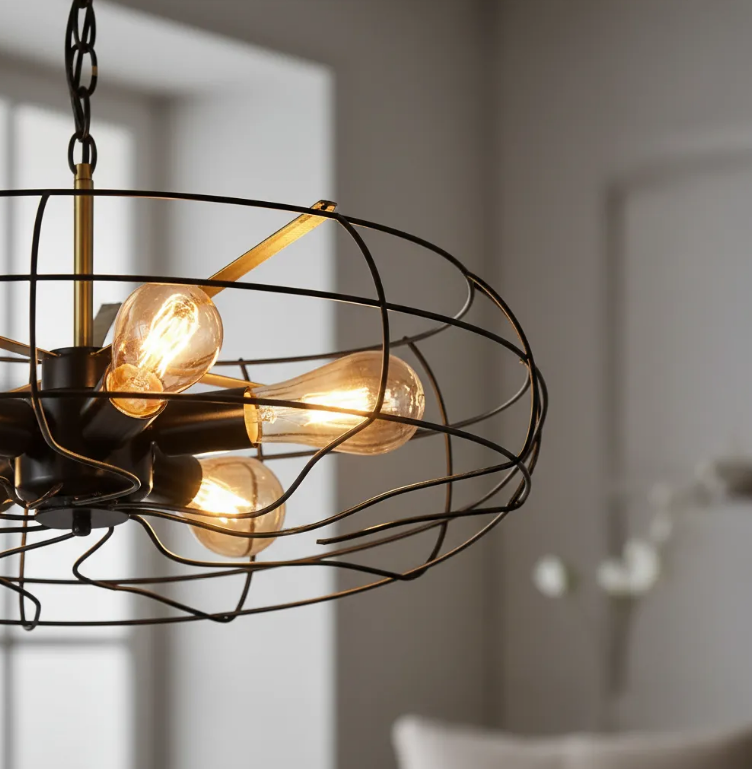 Plafon/Pendente Idustrial Preto